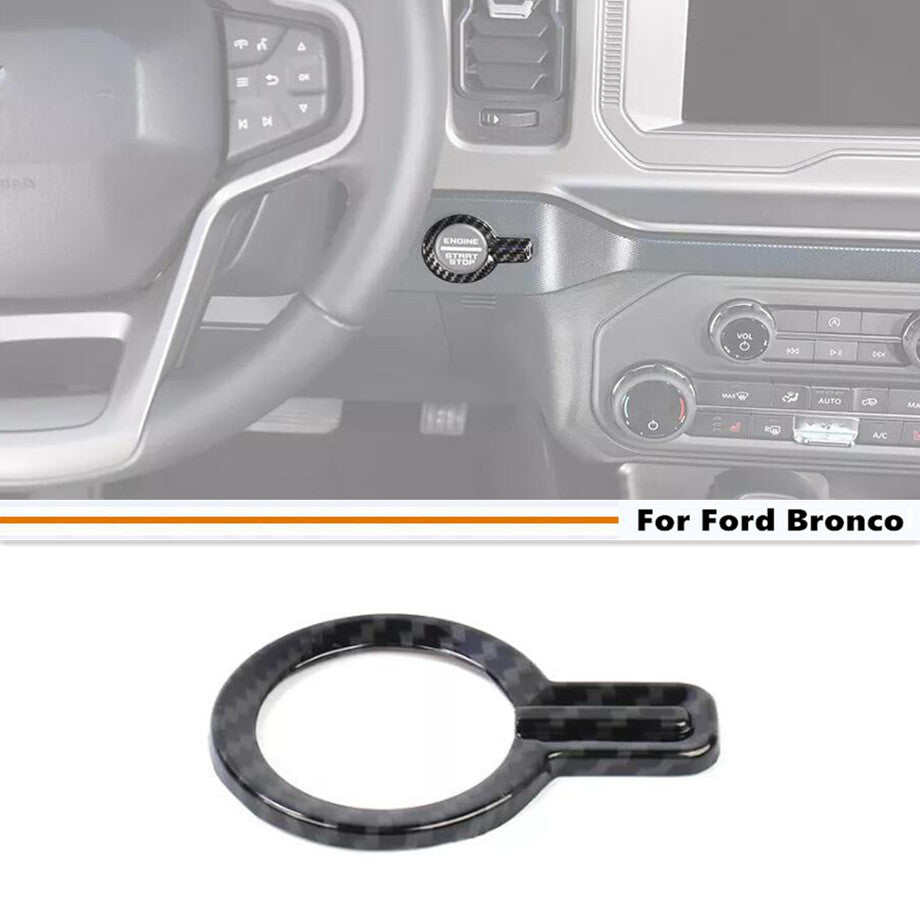 Car Engine Start/Stop Button Cover Trim  for ford  Bronco 21-24 Accessories Carbon