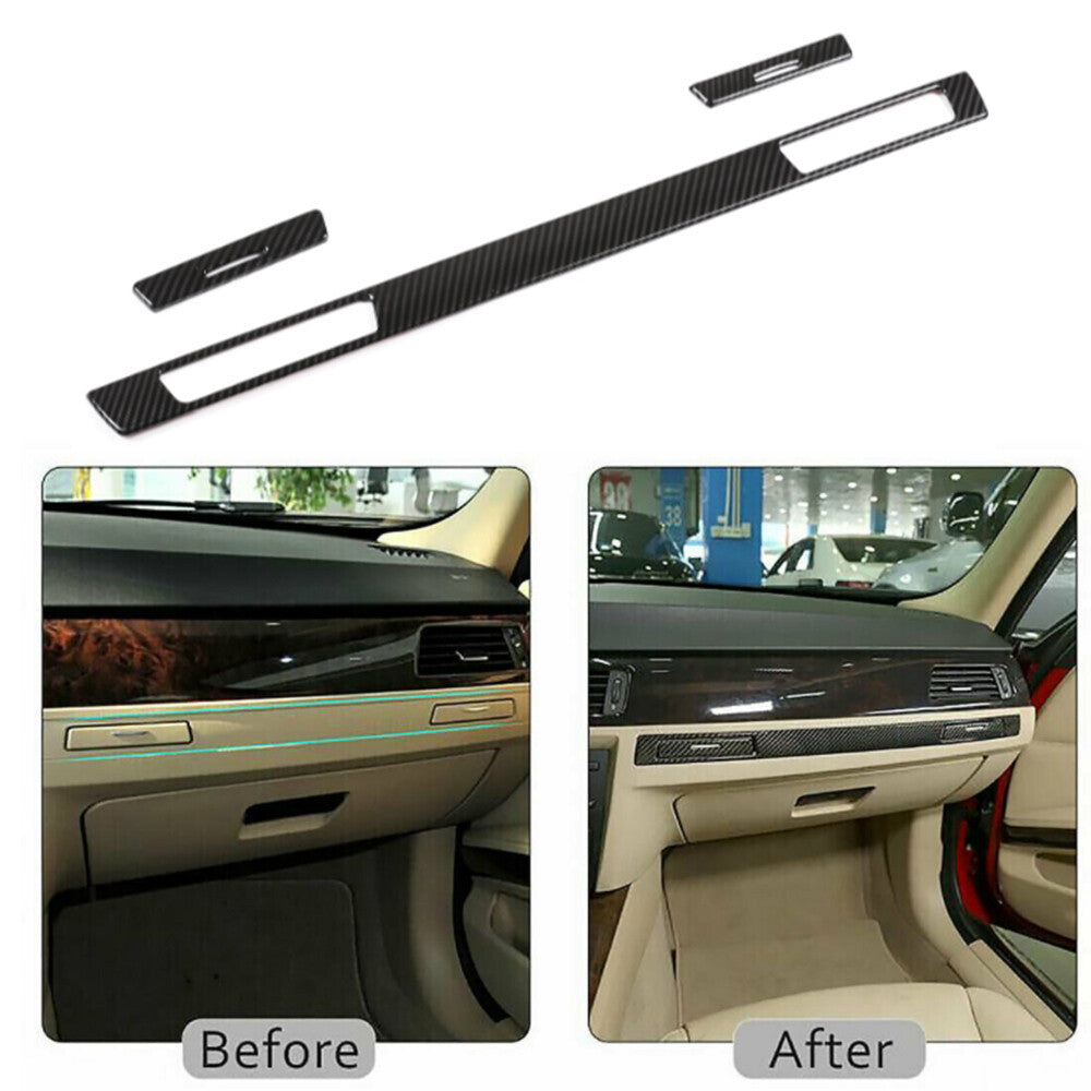 Carbon fiber passenger beverage holder trim for BMW 3 Series E90 E92 E93 2006-11