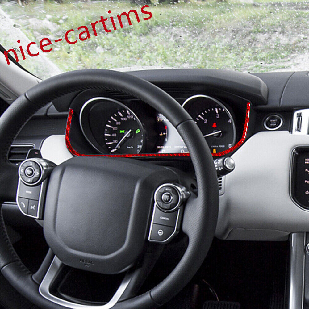For LR for Range Rover Sport 2014-17 Red Carbon Dashboard Panel Steering Wheel Cover