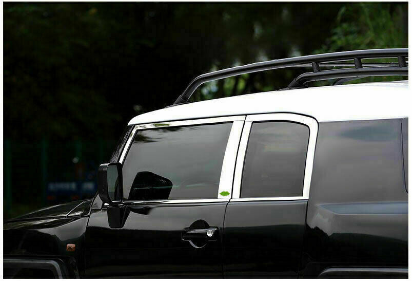 10P Chrome Side Window Sill Frame Molding Trims for Toyota FJ Cruiser 2007-2014