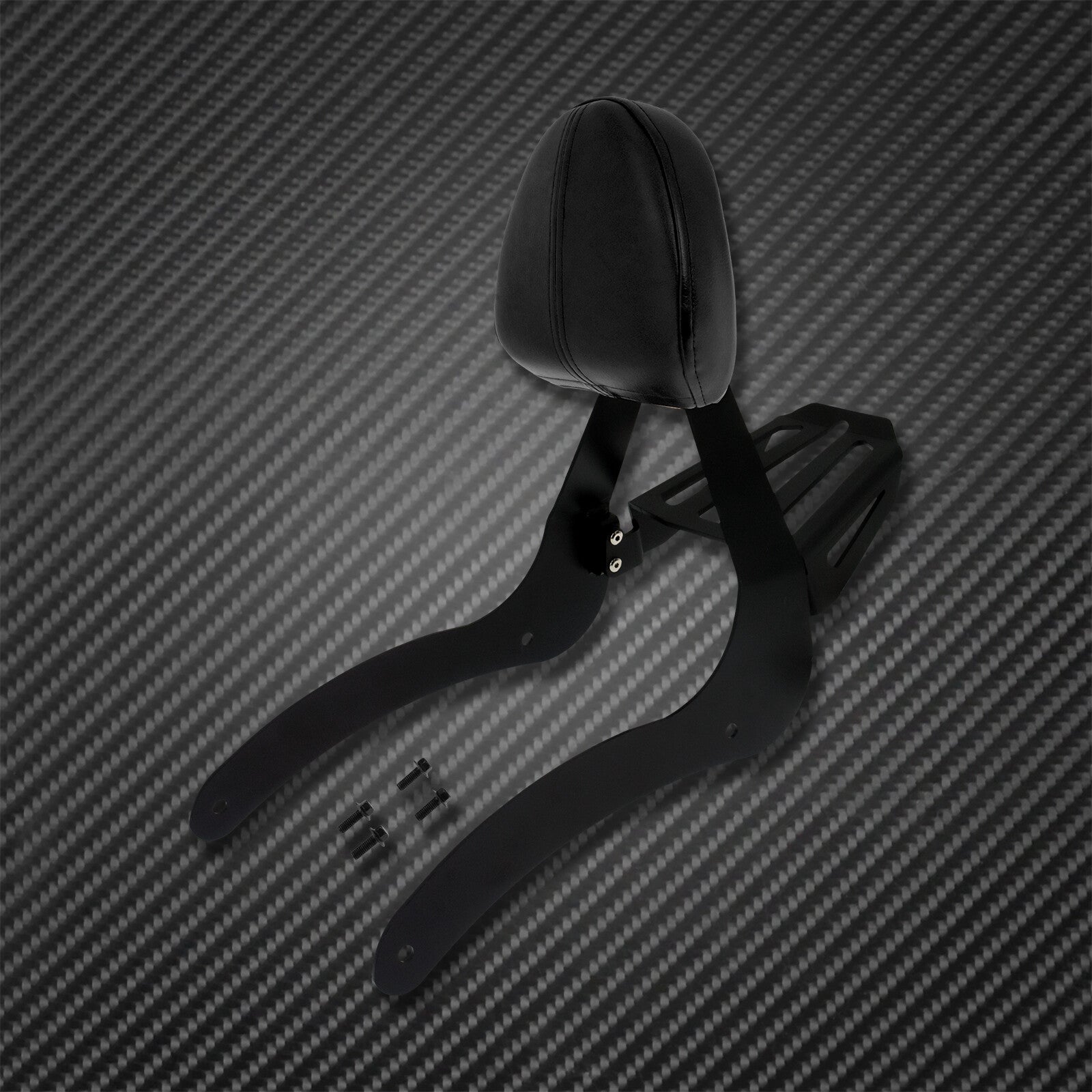 Black Passenger Backrest Sissy Bar Rack Mounting Fit For Indian Scout 2015-2020