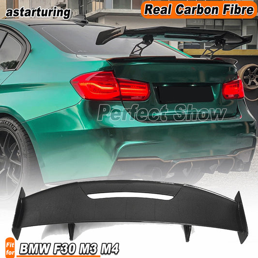 Fit for BMW F30 M3 M4 for Benz for AUDI All Sedan REAL CARBON Rear Trunk Spoiler Wing