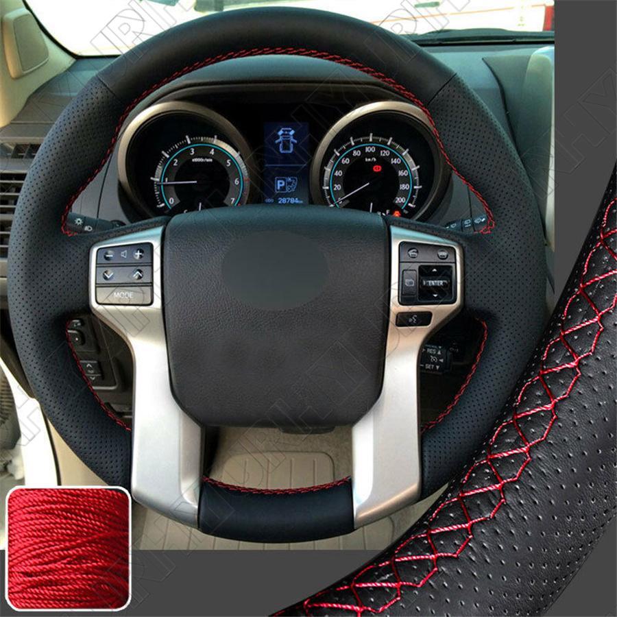 DIY Stitching Real Leather Steering Wheel Cover for Toyota Tacoma Tundra for 4Runner