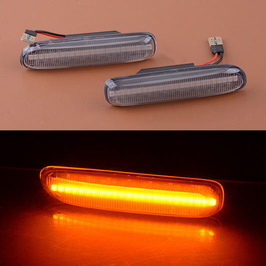 1pair LED Side Marker Light Lamp Turn Signal Static Fit for BMW 3 Series E46