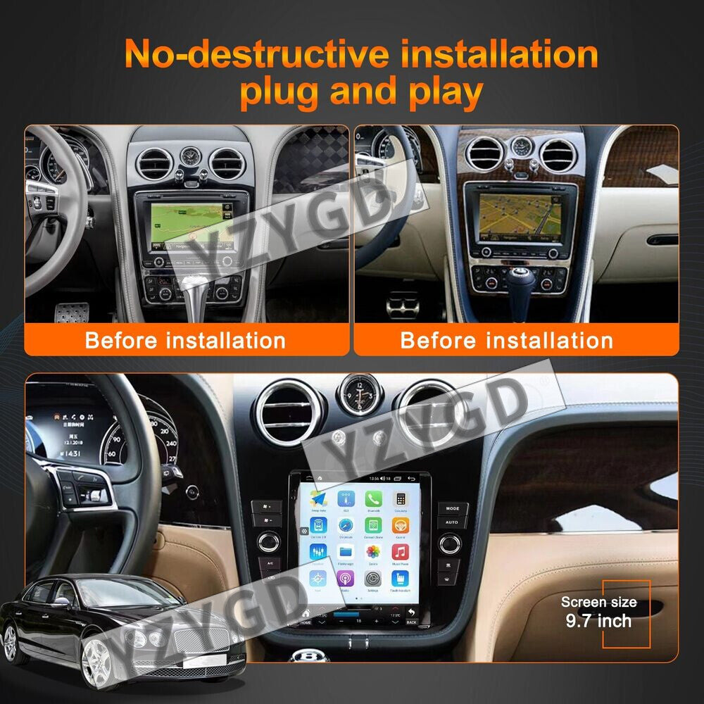 for Bentley for Bentayga 2016-2021 Car Radio Carplay Receiver GPS Screen 2Din Stereo