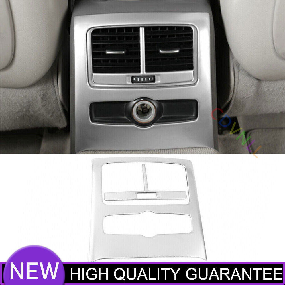 for Audi A6 2008-2011 Silver Steel Inner Rear Anti-Kick Panel Air Outlet Trim 2P