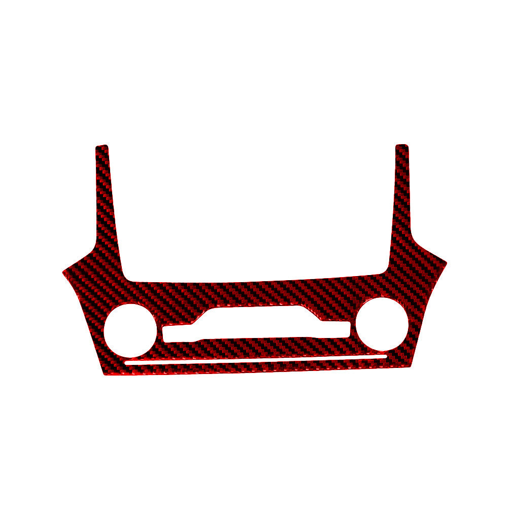 Red Carbon Fiber Center Console Radio Panel Cover Trim for Ford Explorer 2020-23