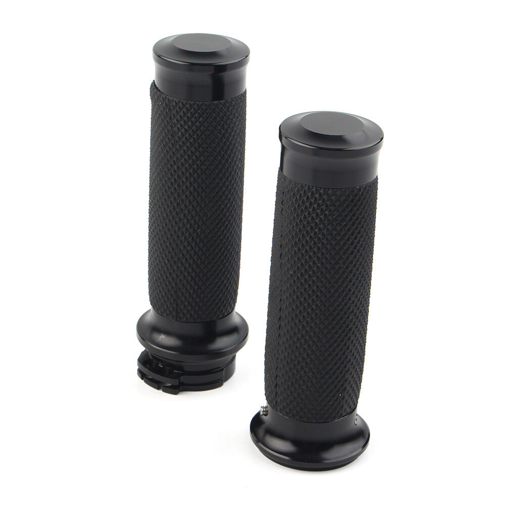 1 Black Handle Bar Hand grips Fit for Harley Touring Sportster XL883 XL1200