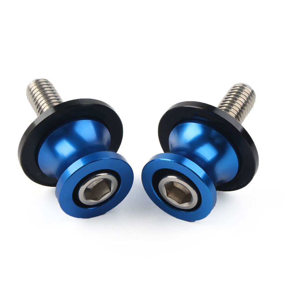 for KAWASAKI ZX6R 1998-2011 Blue Motorcycle Swingarm Spools Stand Screws Slider