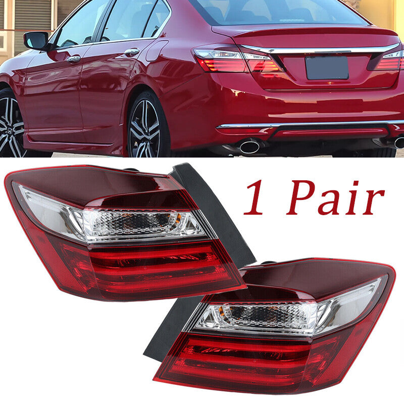 Pair Outer Tail Lights Taillights Left Passenger Fit for Honda Accord 2016-2017
