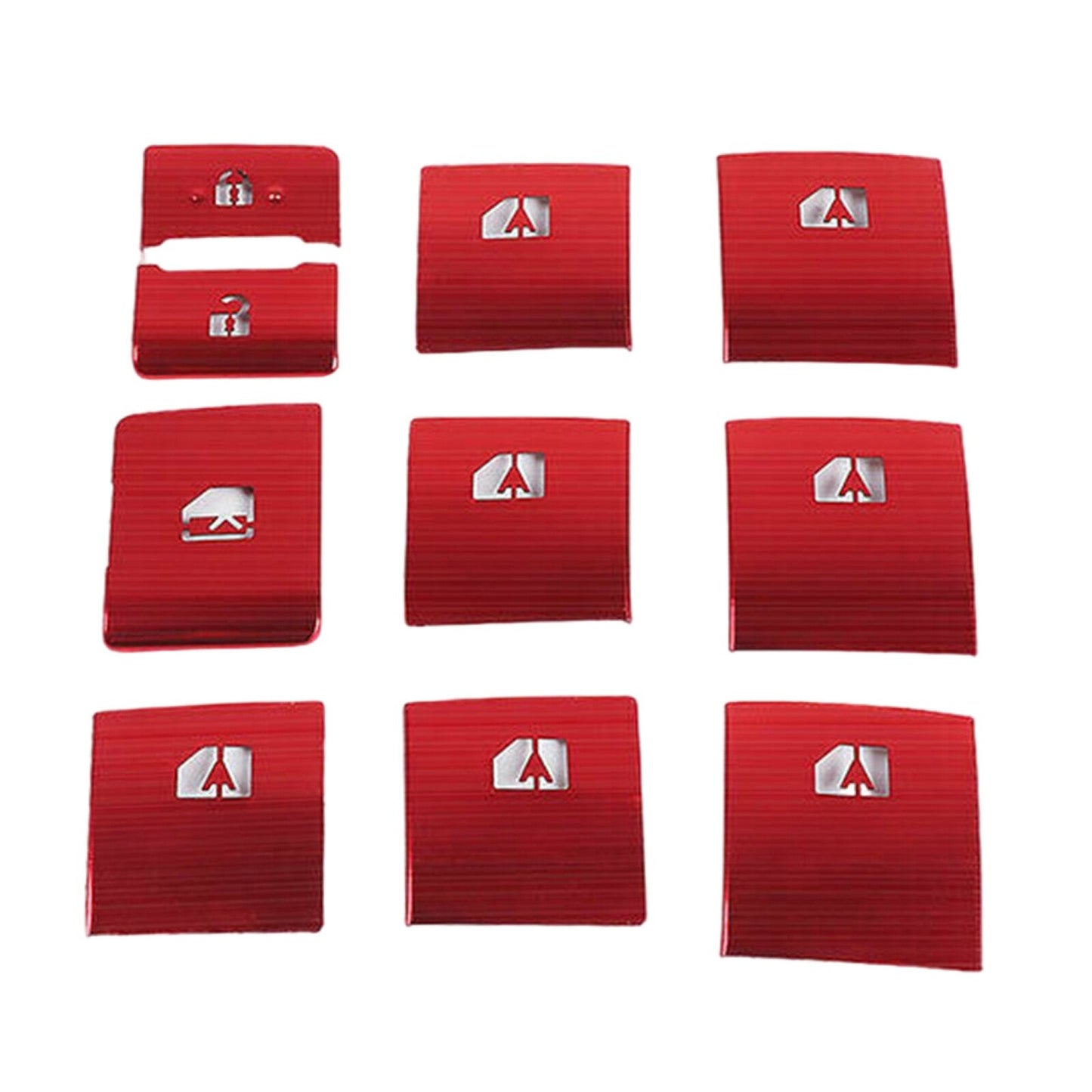 10X Aluminum Window Lift Panel Switch Sticker Trim Fits for Toyota for Camry 18-22 AT