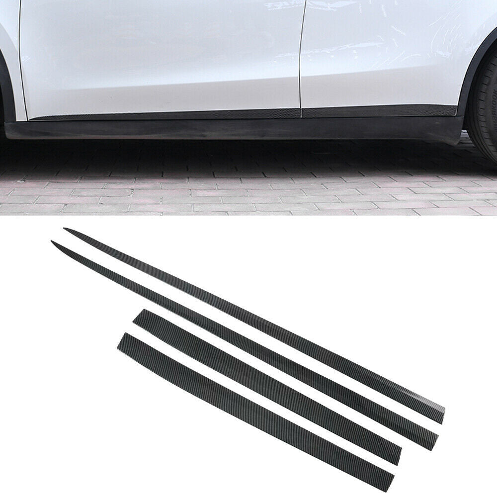 Carbon fiber Side Car Door Body Molding Cover Trim for Tesla for Model Y 2020-2023