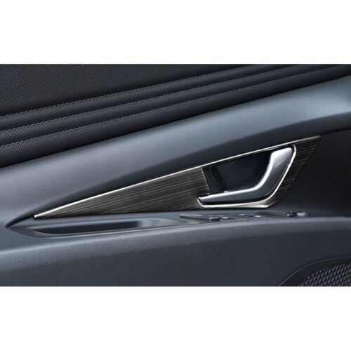 for Hyundai for Elantra 2021-2023 Black Steel Interior Door Handle Frame Panel Trims