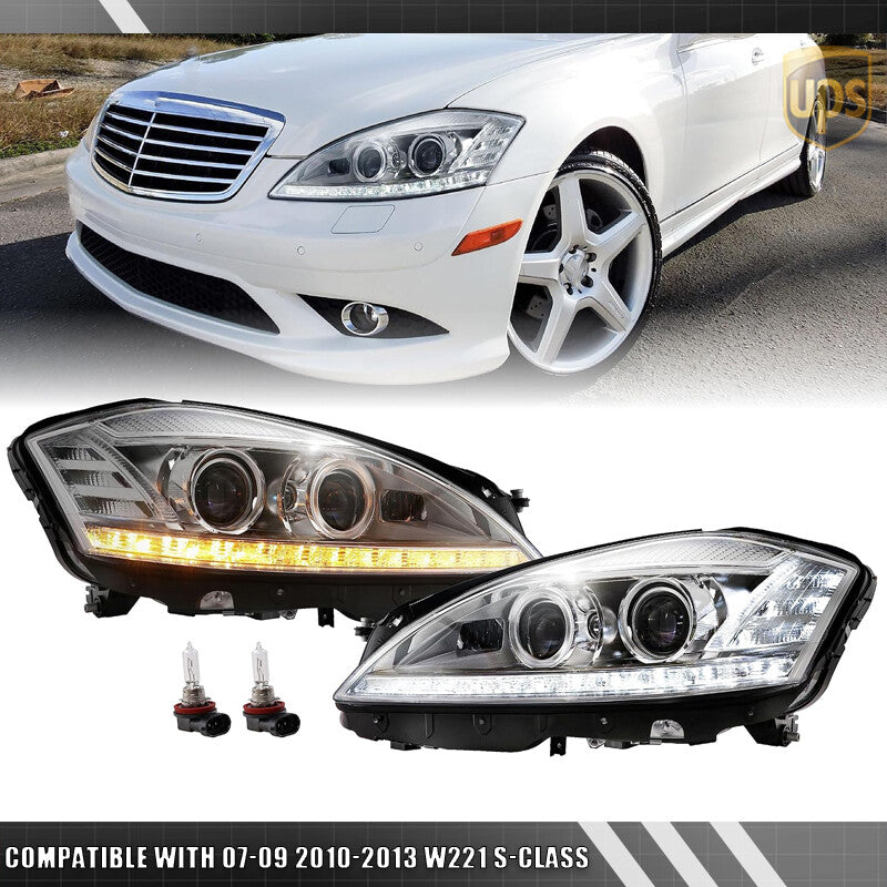 for Mercedes S Class 2007-2009 Upgrade 2010-2013 W221 S400 S550 AMG Headlights
