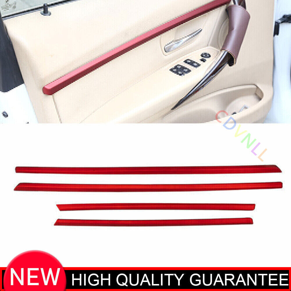 for BMW 3 Series GT 2014-2018 Matt Red Inner Door Strip Panel Decor Molding Trim