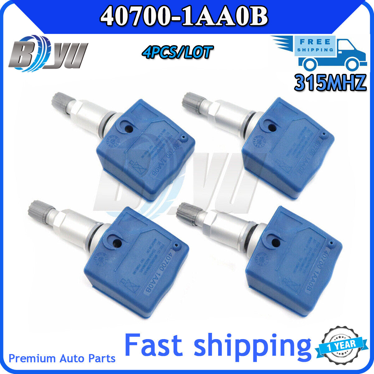 Tire Pressure Sensor (TPMS) 4-Pack Suitable for 40700-1AA0B for Nissan Altima Maxima for Infiniti
