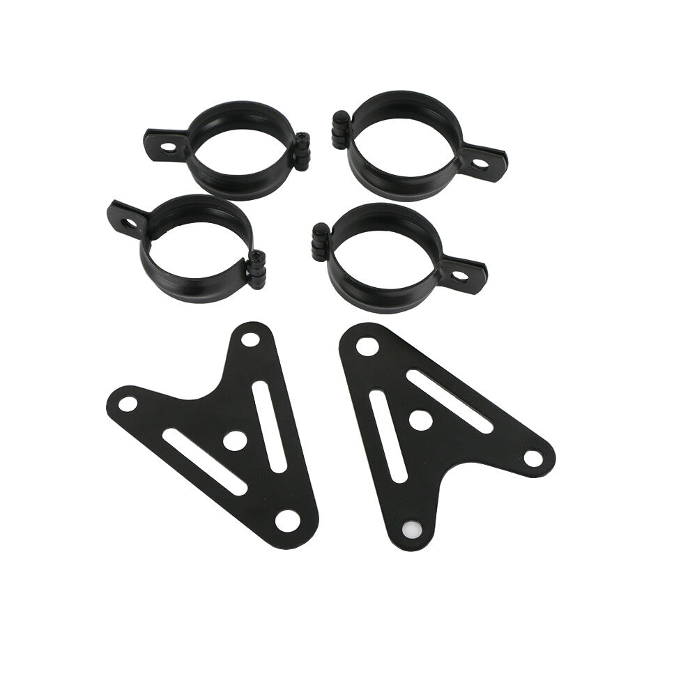 Motorcycle headlight mounting bracket for 51-61 mm fork tubes - Fork headlight socket
