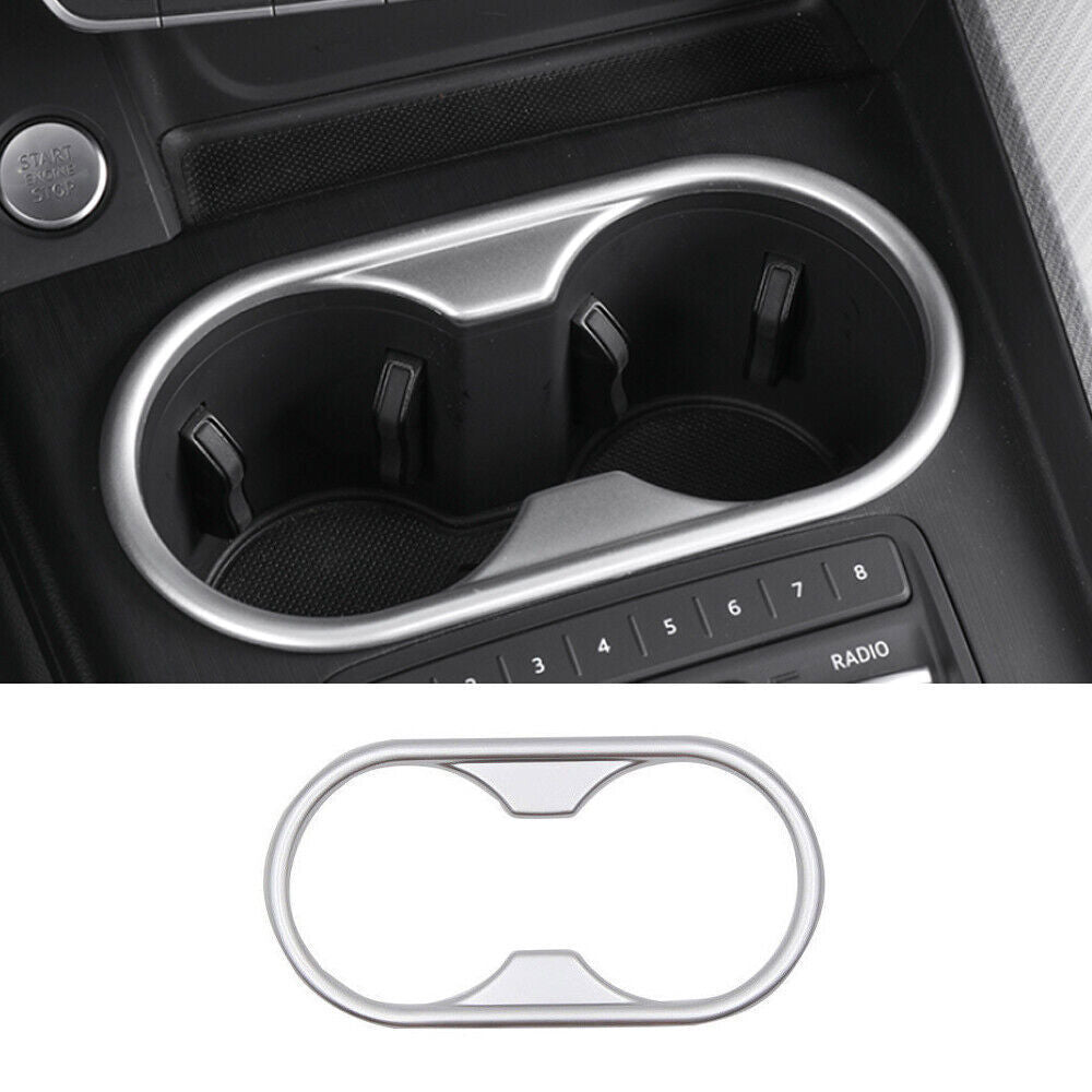 Fit for Audi A4 A5 2017-24 Matte Silver Inner Rear Water Cup Frame Cover Trim 1P