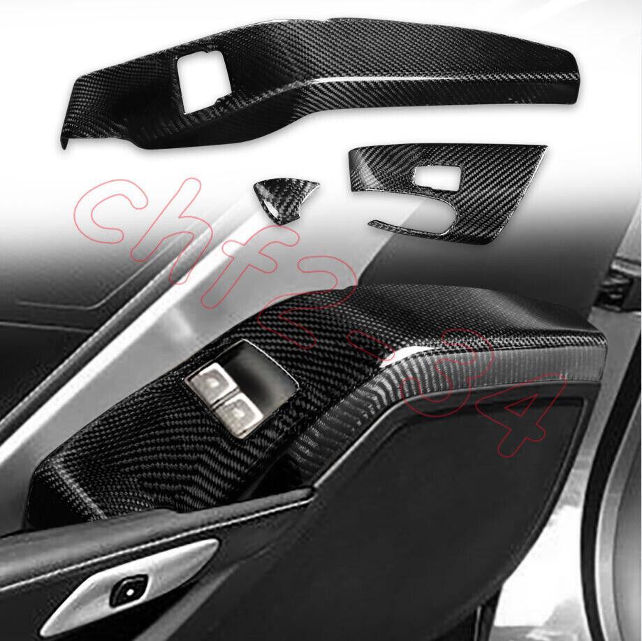 Dry Carbon Fiber Inner Door Handle Frame Trim for Chevrolet for Corvette C7 ZR1 Z06