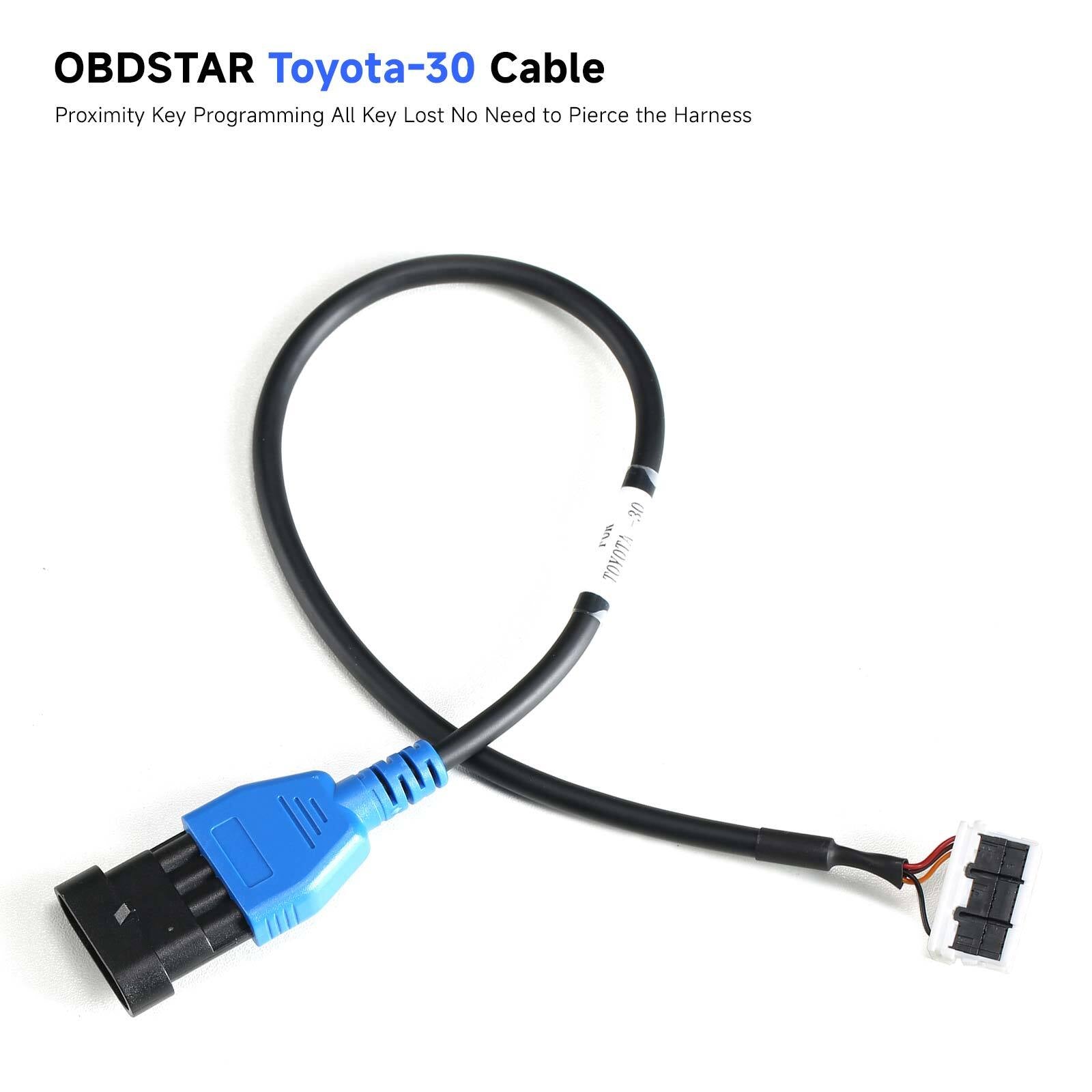 OBDSTAR for Toyota -30 Cable Support 4A and 8A-BA All Key Lost for X300 DP PLUS