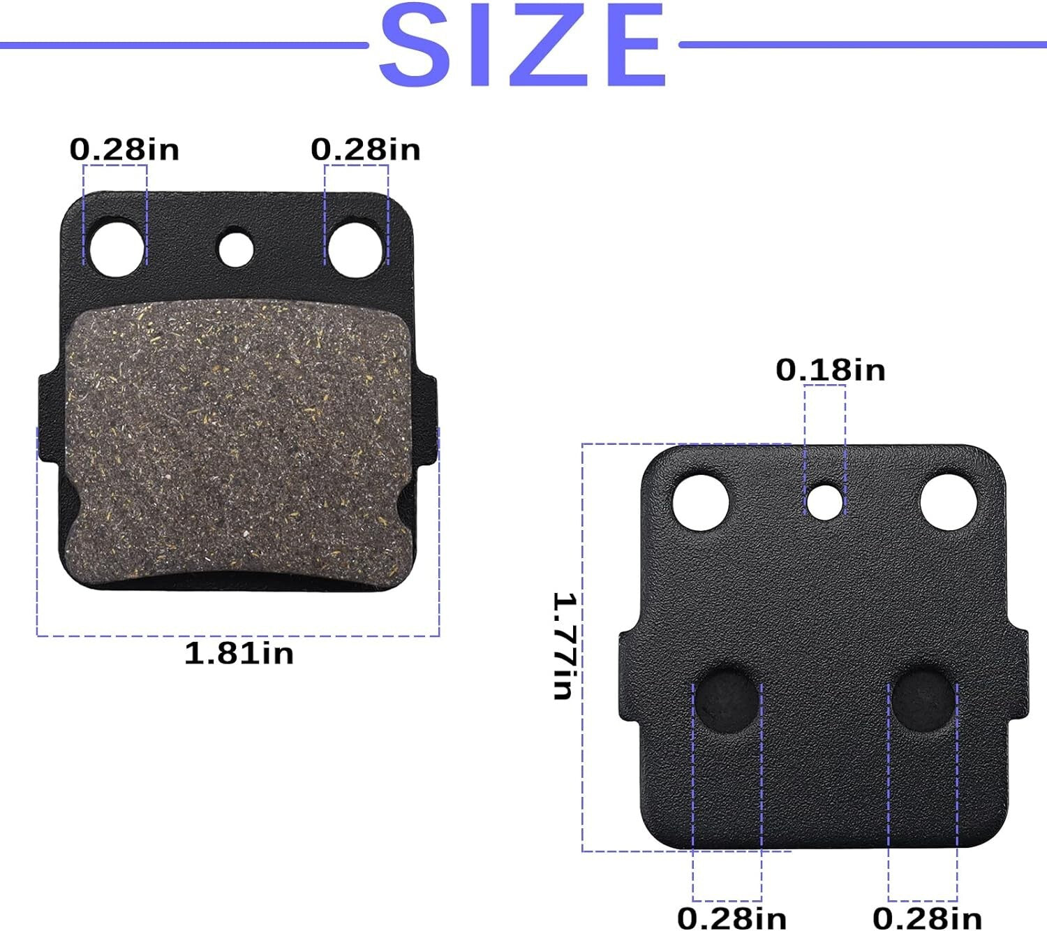 Brake Pads for Honda TRX400X 2009-14 /TRX400EX Sportrax 400 2001-08/TRX250X 1987
