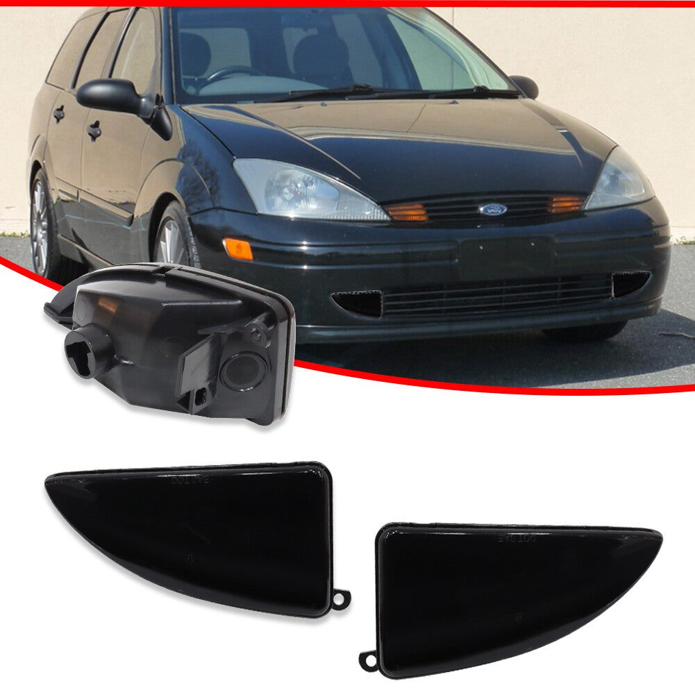 Smoked front bumper side fog light covers (pair) 00-04 Focus