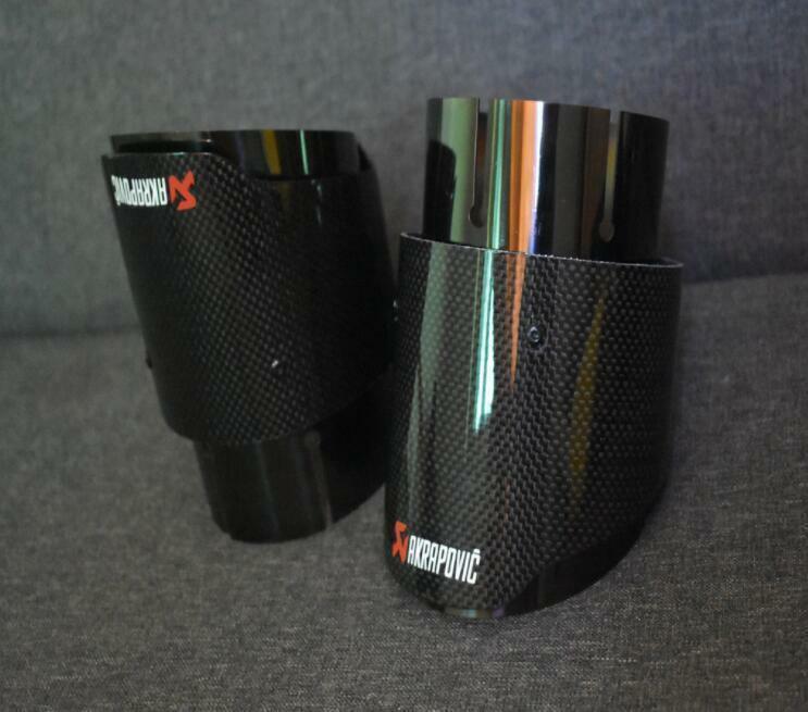 Black steel Carbon Fiber Rear Exhaust Muffler Tip Tail Pipe for BMW X1 16-19 F48