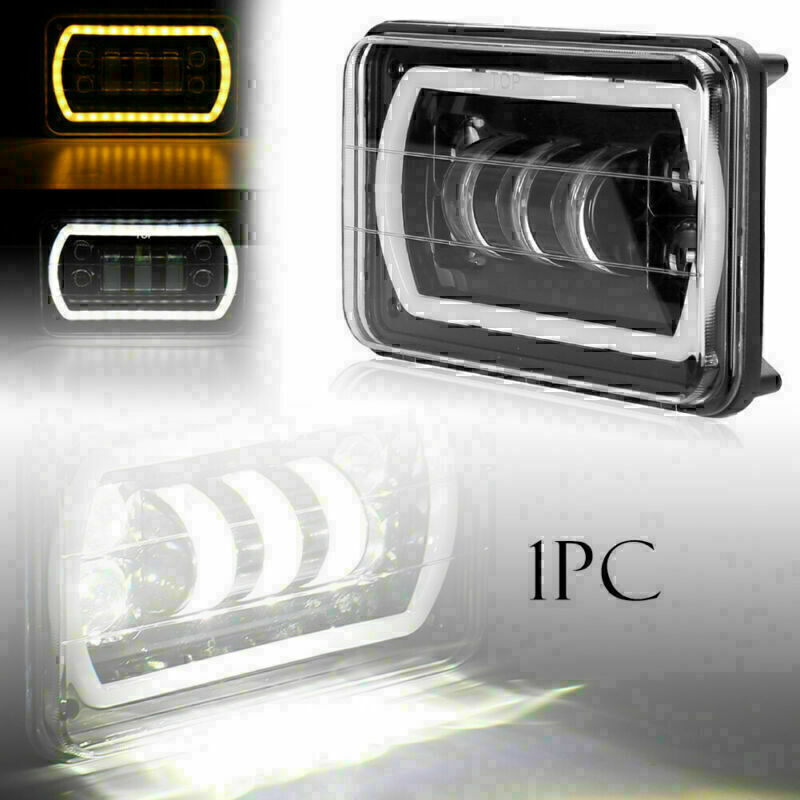 4 X 6 LED Light Bulbs DRL Crystal Clear Beam Headlamp Headlight