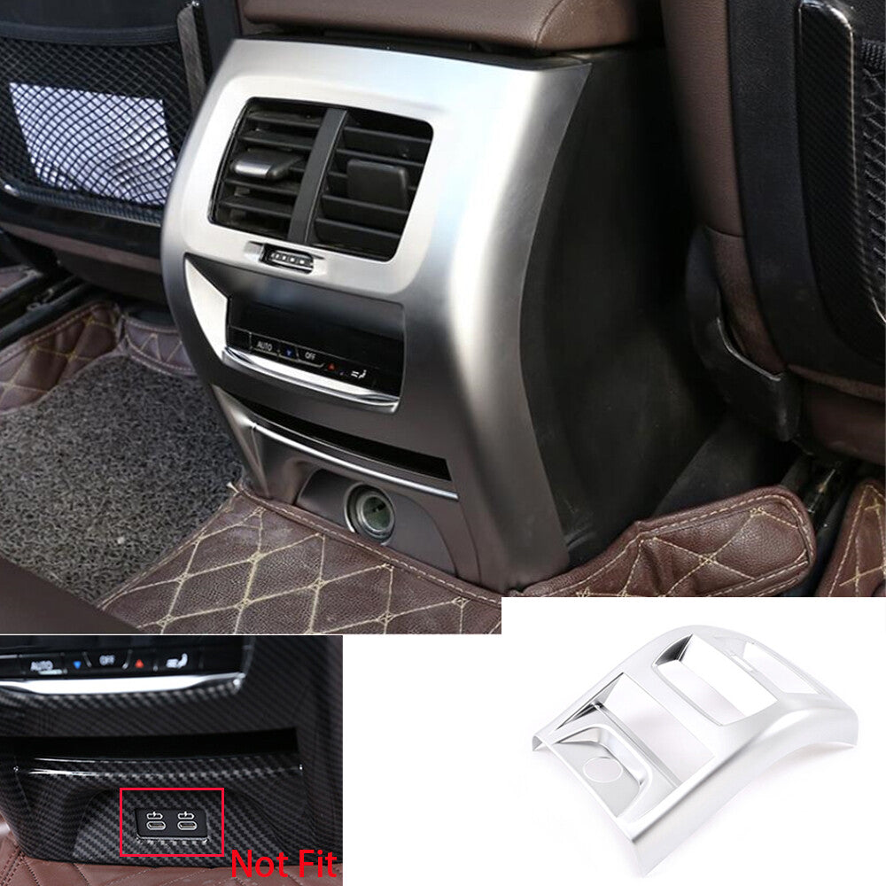 Silver ABS Inner Rear Air Vent Outlet Panel Trim for BMW X3 G01 X4 G02 2018-2019
