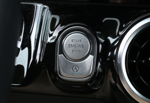 for Benz GLA 2020-2022 Silver Aluminum Engine Start Stop Push Button Cover Trim