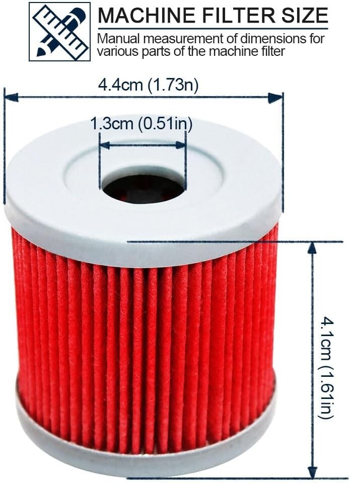 4 Pack Motorcycle Oil Filters for Suzuki Z400 LTZ400 LTR450 1651029F00