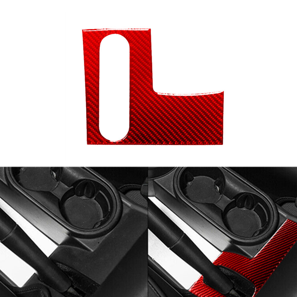 Red Carbon Fiber Hand Brake Accent Frame Cover Trim for Jeep for Wrangler 2007-2010