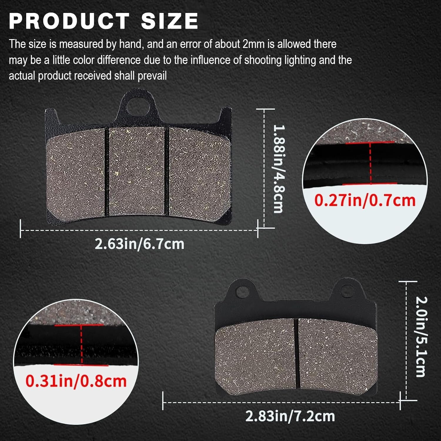 Brake Pads for YAMAHA XV1700 Roadstar Silverado 2007-2010, XV1700 Roadstar