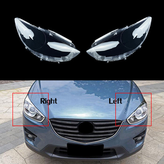 1Pair for Mazda CX5 CX-5 13-15 14 Clear Headlight Lens Headlamp Shell Front US