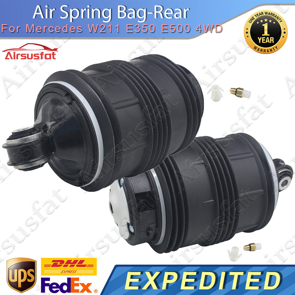 Pair for Mercedes W211 E350 E500 4WD 2Pins Rear LR Air Suspension Spring Bags