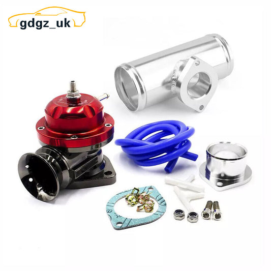 Red Universal Billet Aluminum Type-RS BOV Turbo Blow Off Valve 2.5 Flange Pipe