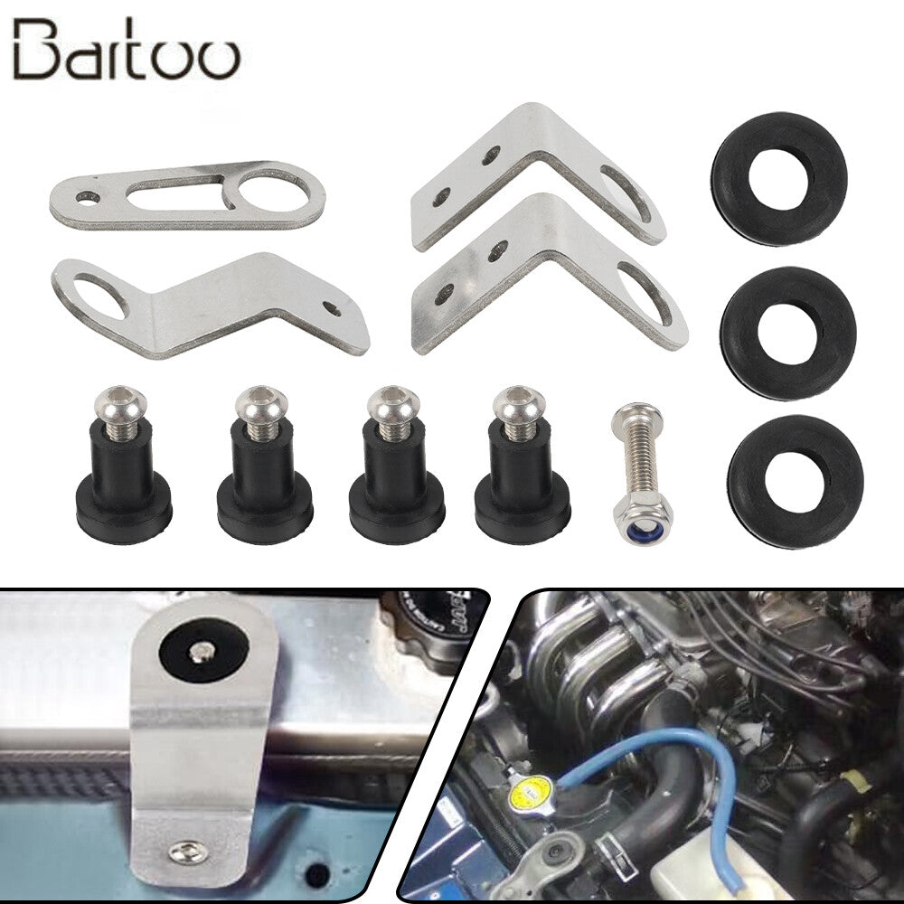Bolt-On Radiator Bracket Kit for Honda for Civic 92-00 EK EG K20 K24 K-Swap Motor