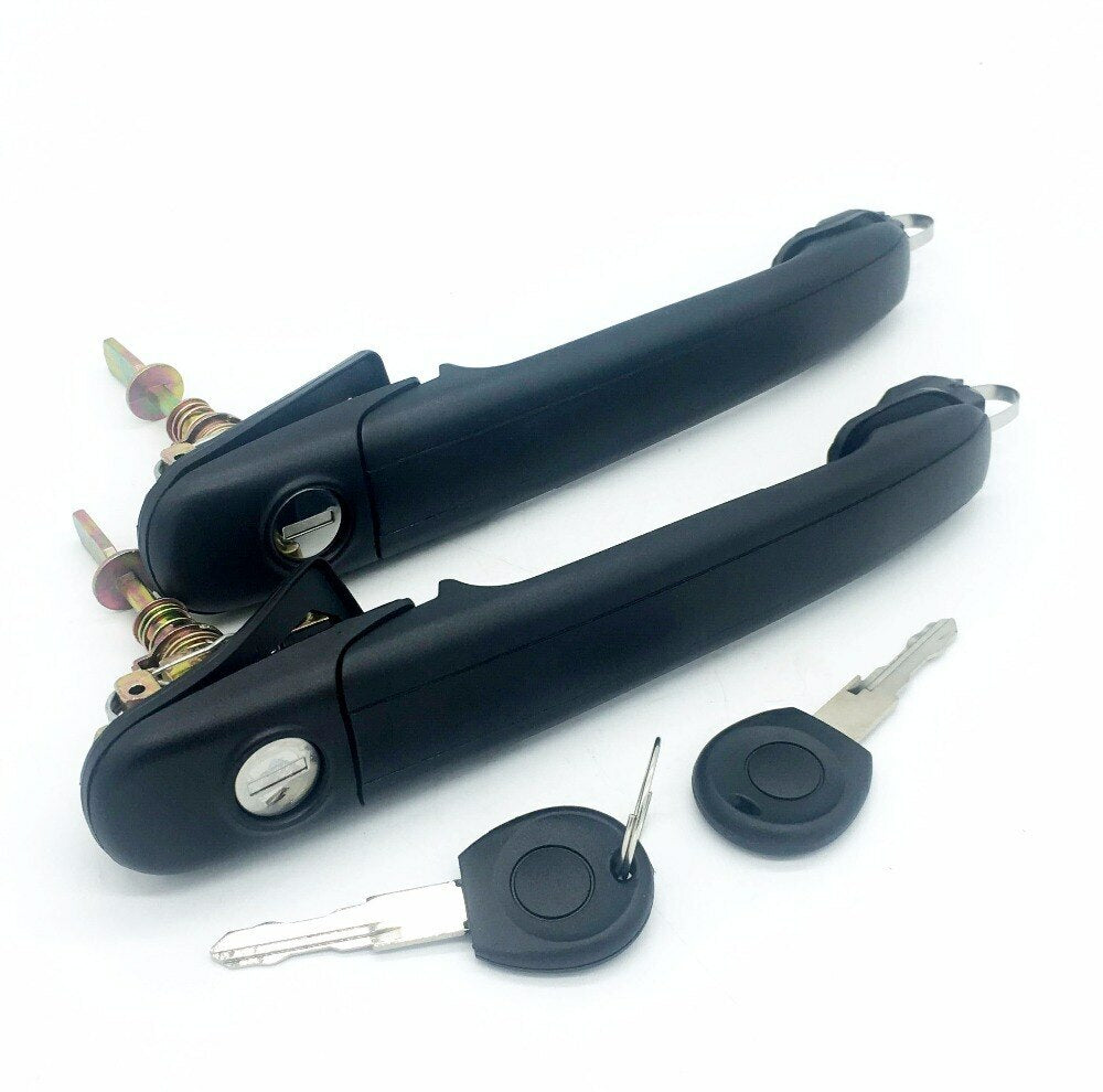 2pcs Car Door Lock Handle Front Door with Barrel Keys for VW POLO 6N 6N1 6N2