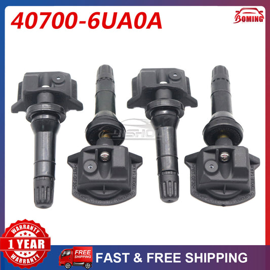 4-Piece Tire Pressure Sensor Monitor TPMS 40700-6UA0A for Nissan Altima Leaf 433 MHz
