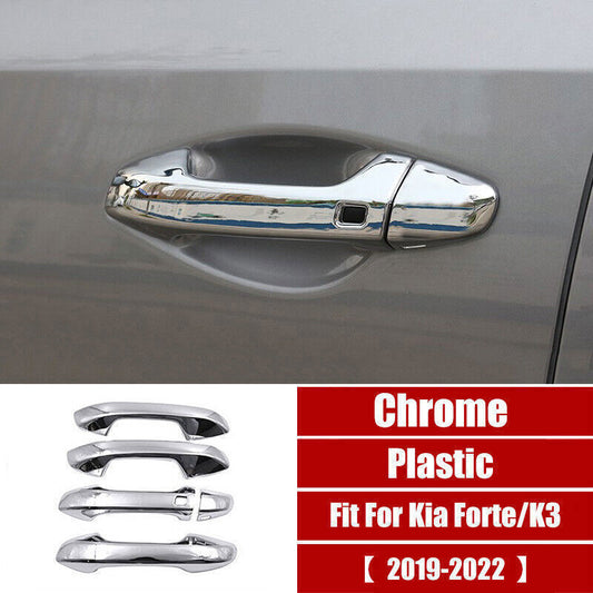 5X Chrome ABS OutsideDoorHandleMoulding CoverTrim for Kia Forte K3 2019-2022