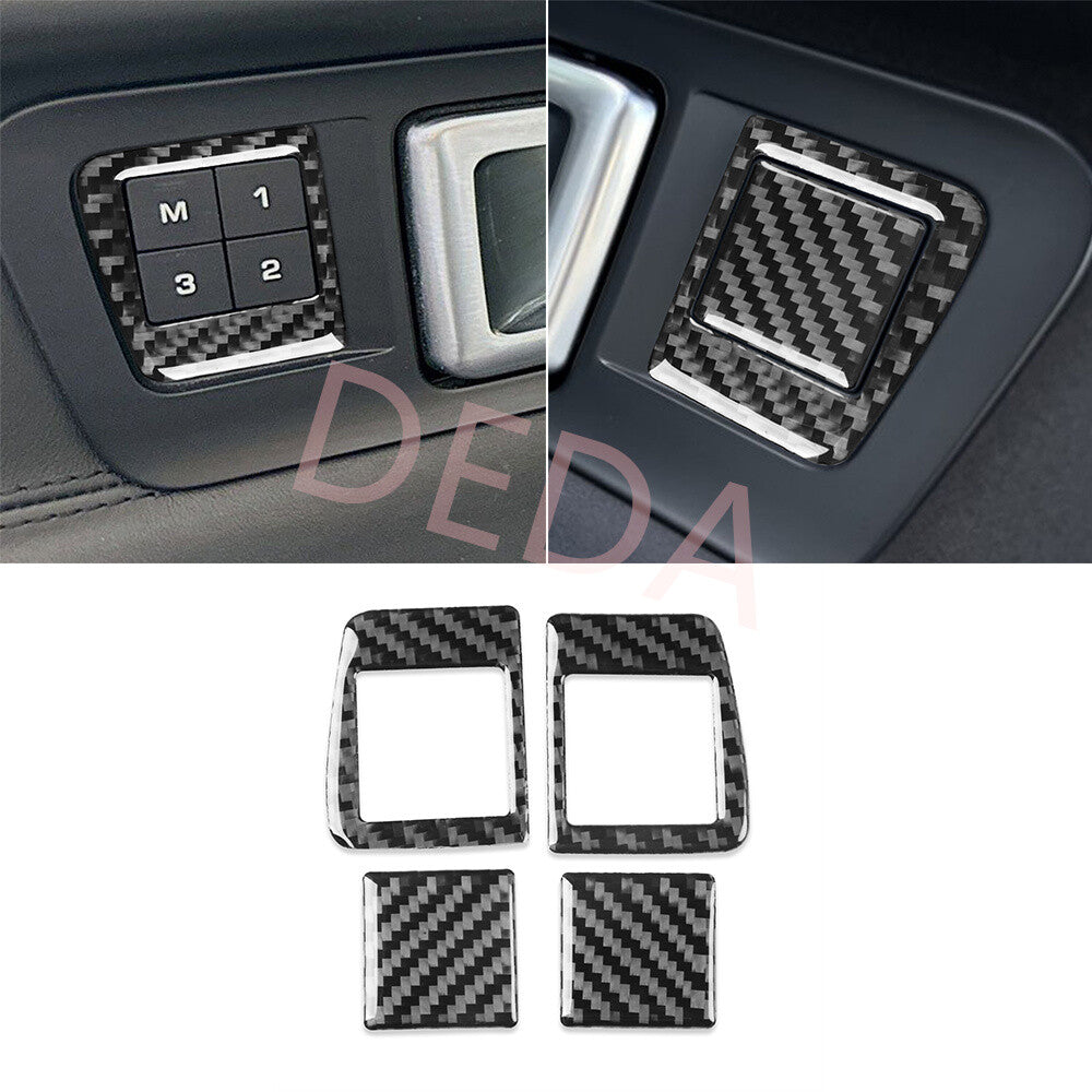Carbon Fiber for Seat Memory Button Switch Trim for Land Rover Discovery Sport 15-19