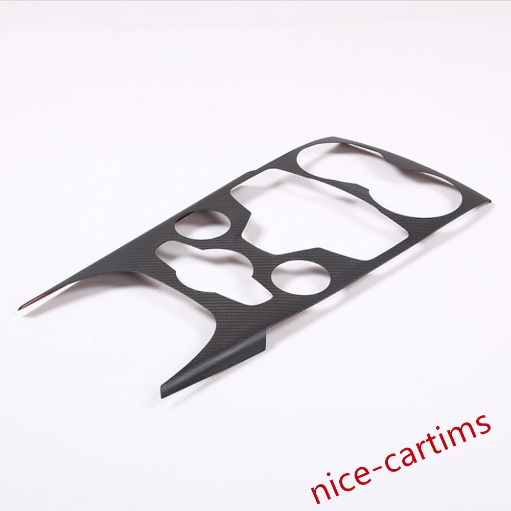 Matte Carbon Fiber Console Gear Shift Panel Trim for Alfa Romeo Giulia 2020-2023