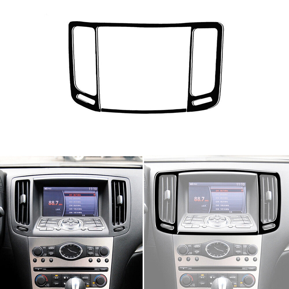 Piano black interior center air vent cover trim for Infiniti G37 2010 - 2013