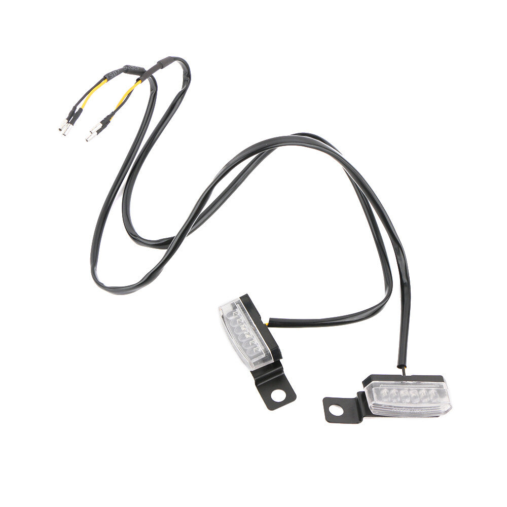 2-Piece for Mini LED Motorcycle Turn Signal Indicator Front and Rear Spike Lights Flashing Lights
