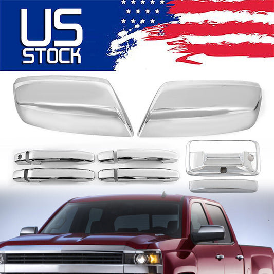 Side mirrors + handle cover and tail cover suitable for 2007-14 for Chevrolet SILVERADO TAHOE for SIERRA for YUKON