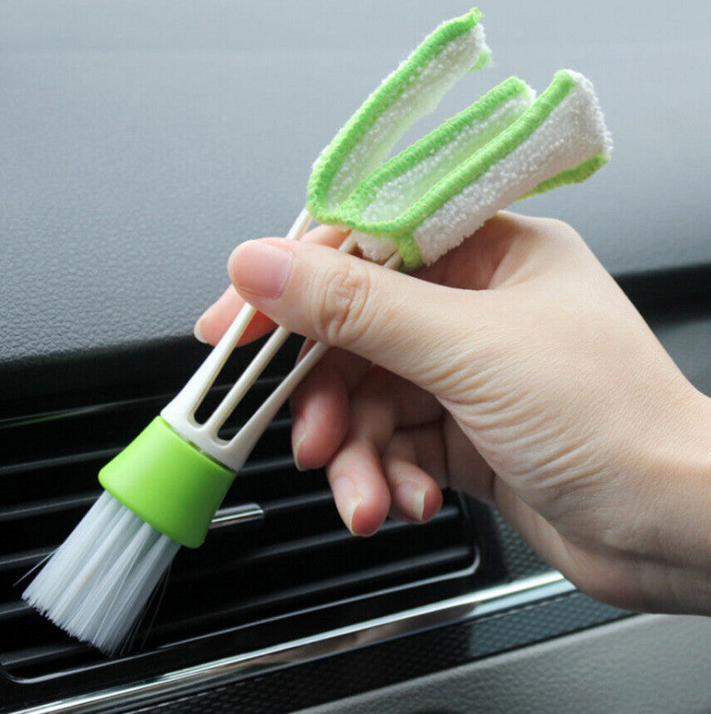 1pcs Car Plastic Cloth Brush Cleaning Air Conditioner Vent Cleaner Accessories