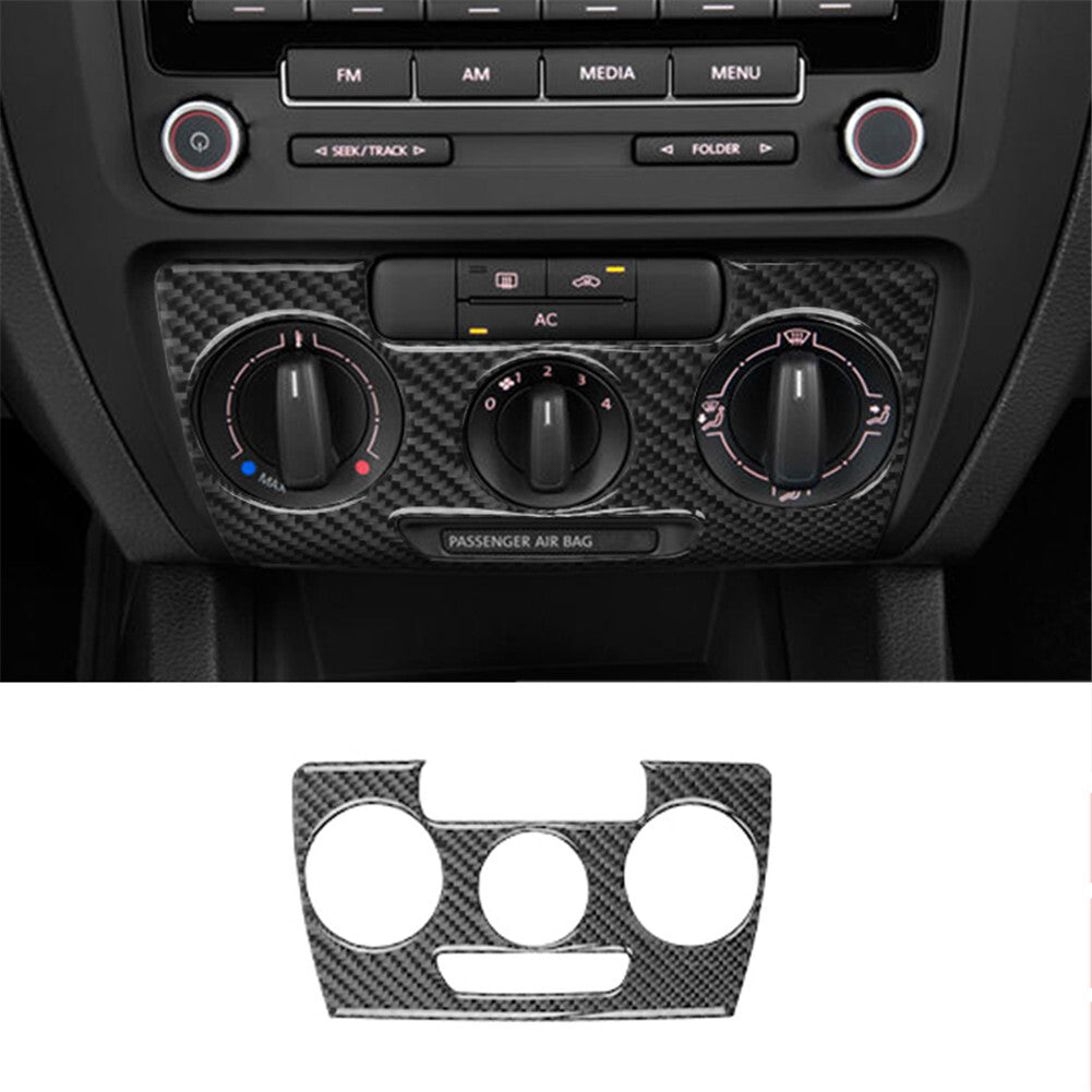Carbon fiber climate control trim for Volkswagen for Jetta sedan 2011-2014