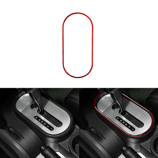 Red Carbon Fiber Automatic Console Outer Frame Trim for Jeep for Wrangler 2007-2010