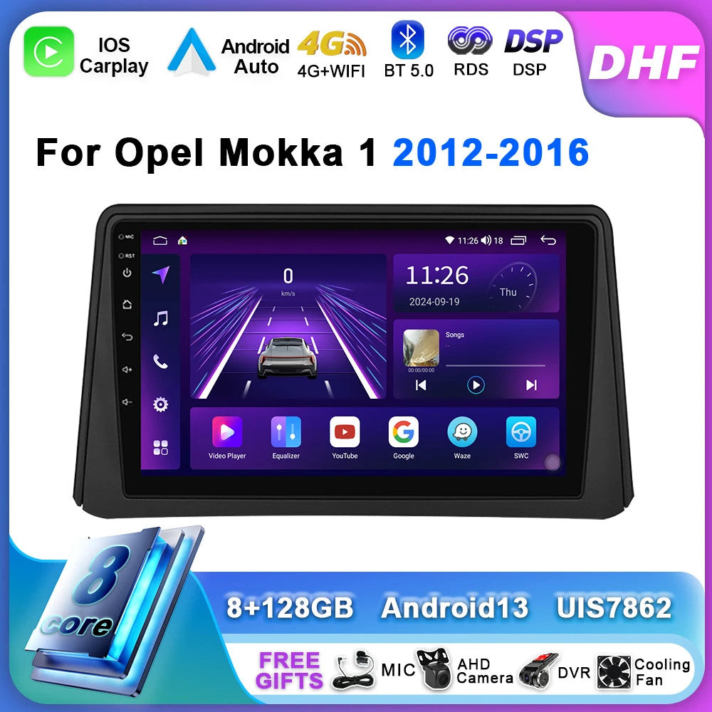 for Opel Mokka 1 2012-2016 Stereo Car Radio CarPlay Screen Multimedia Player GPS