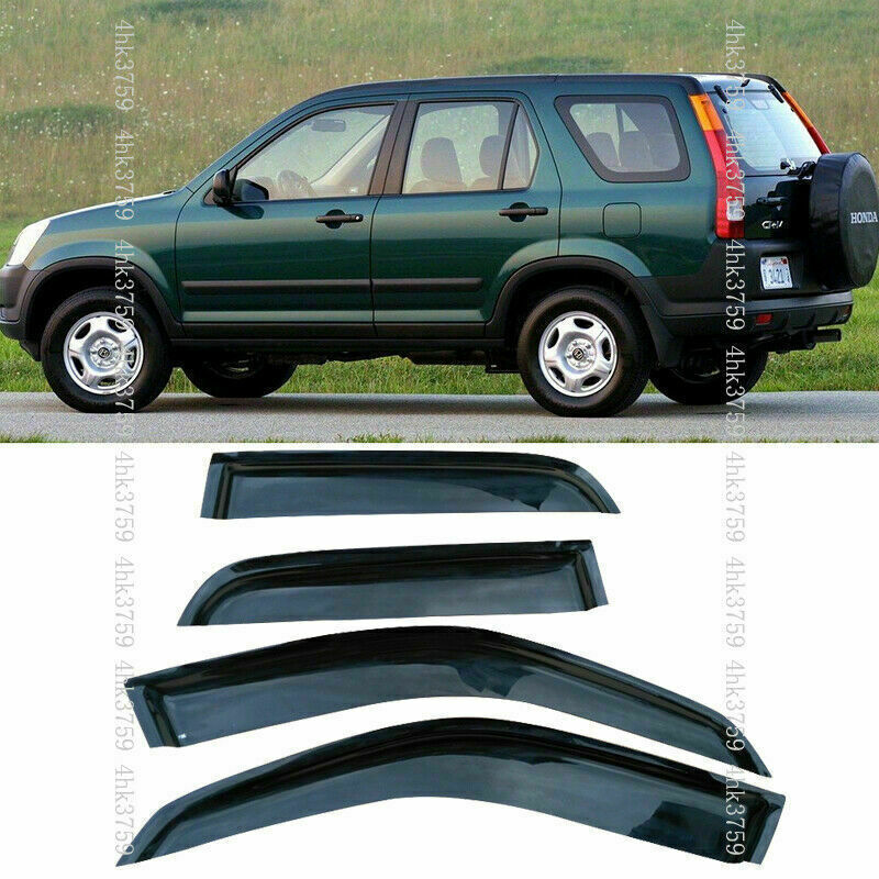 for Honda CR-V 2002-2006 Black Window Wind Visors Sun Rain Guard Vent Deflectors